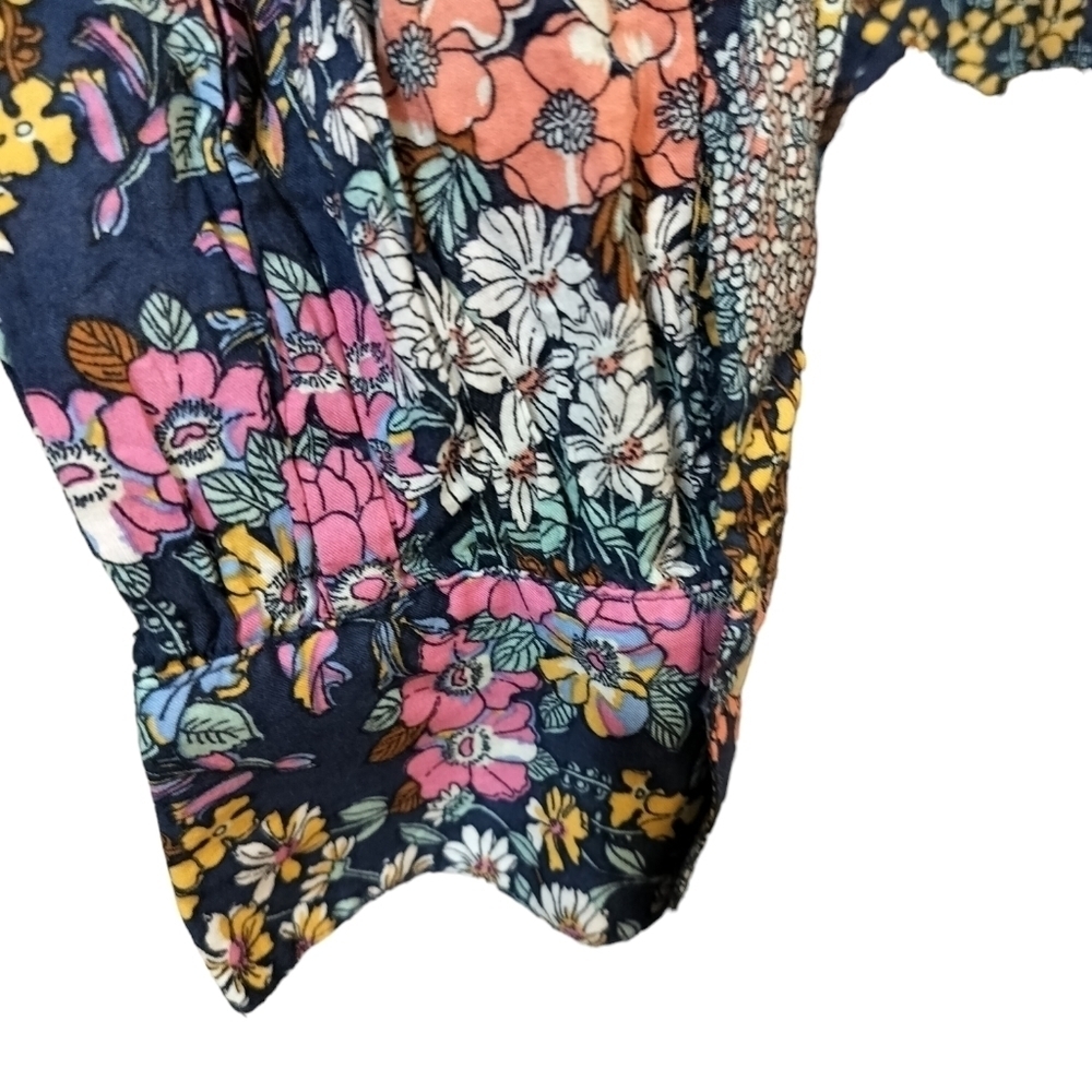(1452) Talbots Ruffle Band Collar Cotton Poplin Popover Blouse Size Medium - Picture 5 of 11